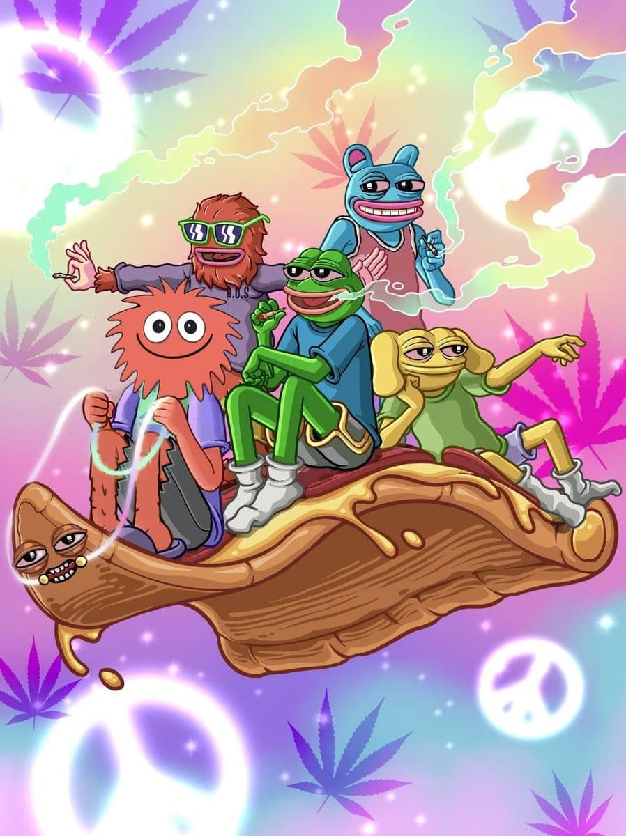 Supplied colorful Zip and friends illustration